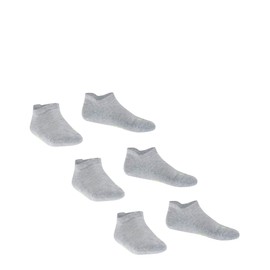 FALKE Unisex Children's Cool Kick Trainer Socks, Breathable Quick-Drying Material, Lightweight Padding, Plush Sole, Cooling, Comfortable, Sporty, Durable, Multipack, 3 Pairs, Grey light grey 3400., 30