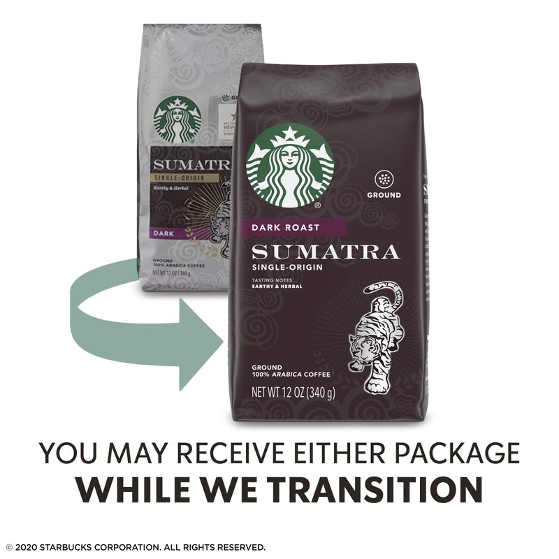 Starbucks Dark Roast Ground Coffee — Sumatra — 100% Arabica