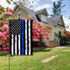 Anley [Double Sided Premium Garden Flag, Thin Blue Line USA