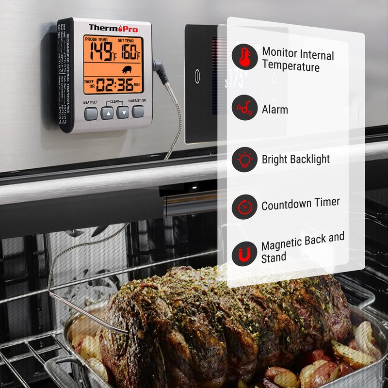 ThermoPro TP16S Digital Meat Thermometer for Cooking and Grilling, BBQ