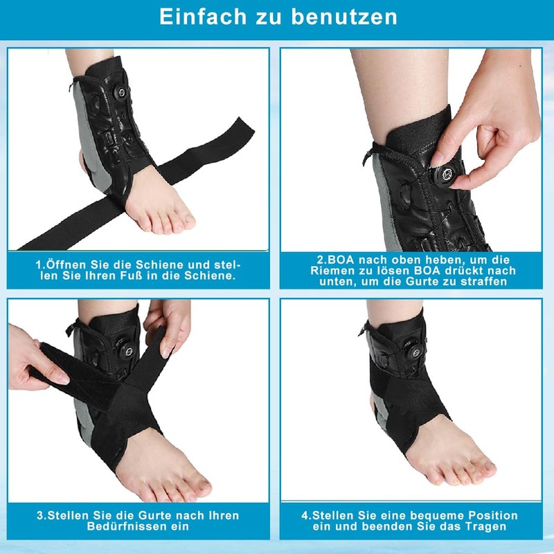 agctrler Ankle Brace for Right Left Adjustable Ankle Support with