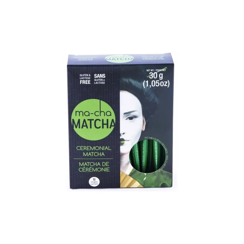 Té Matcha Ceremonial Ma-cha 12 Sobres Individuales 30g