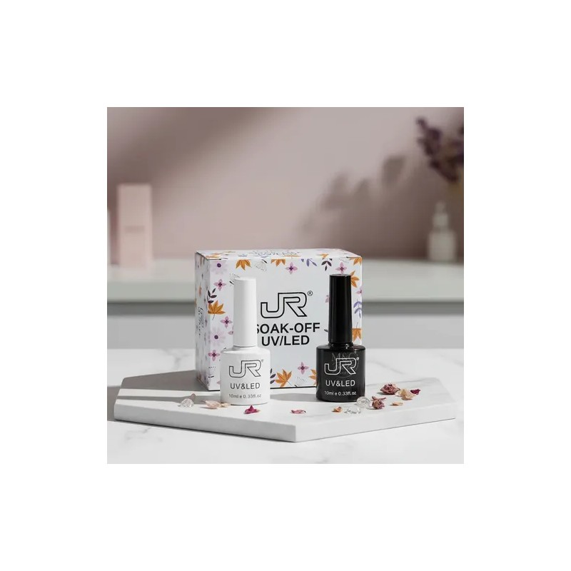 Duo Gel Blanco Y Negro Jr Para Uñas Semipermanente 10ml