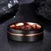 Corato 8mm Rose Gold Wedding Band with Groove for Men