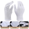 Wanmu 5 Pairs White Usher Gloves for Church for Men