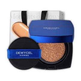 Dewycell Homme UV True Cover Cushion Pore Cover SPF50 PA+++, 1 piece, No. 2 True Beige / 듀이셀 옴므 UV트루커버 쿠션 모공커버 SPF50 PA+++, 1개, 2호 트루베이지
