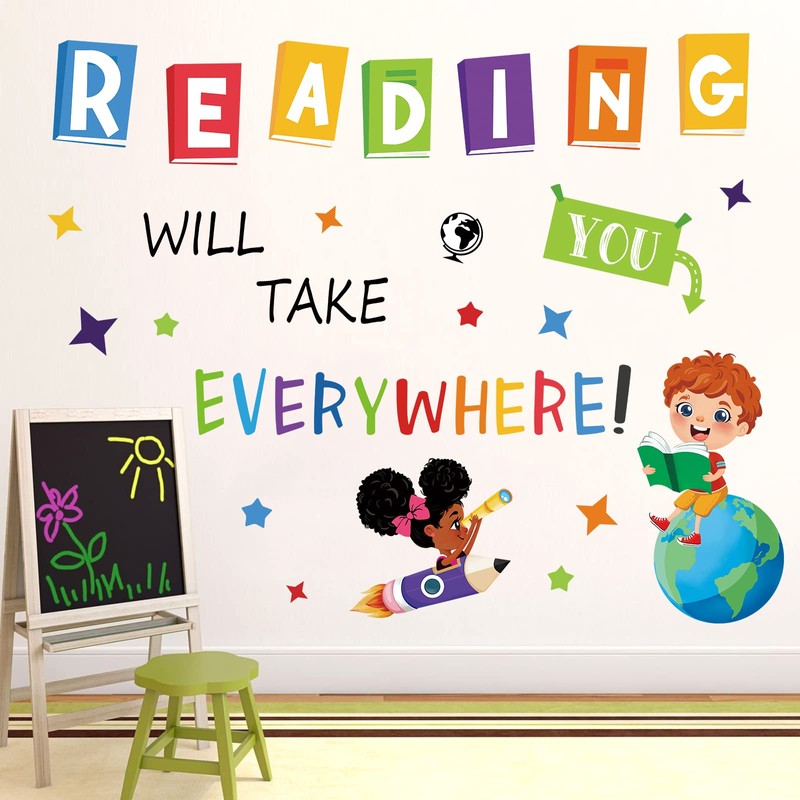 decalmile Reading Corner Wall Decals Educational Reading Will Take You