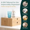 Set of 3 Bamboo Organizer Desktop Drawers - 1, 2,