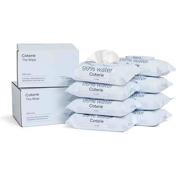 Coterie Baby Wipes for Sensitive Skin, Plant-Based and Plastic-Free Fibers,