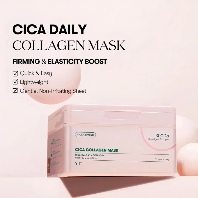 Mascarilla Cosmetics Cica Collagen Daily Hojas