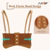 SUOSDEY Women Underbust Corset Belt Elastic Faux Leather Steampunk Renaissance