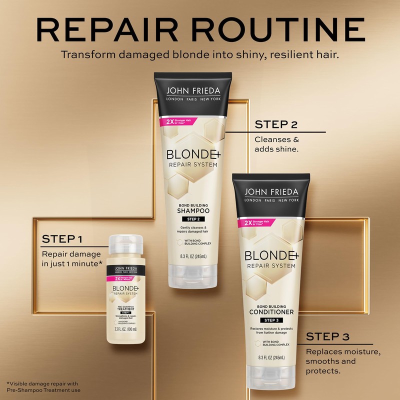 John Frieda Blonde+ Hair Repair System, Conditioner with Bond Building