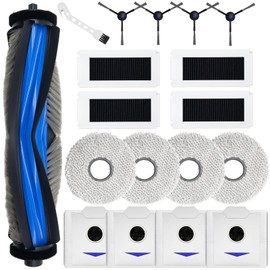 KiimSin KiimSin Ersatzteil f??r Ecovacs Deebot N30 Pro / N30 Omni / N30 Pro Omni Staubsauger Roboter Zubeh?r, 1 Hauptb??rste, 4 Staubbeutel, 4 Wischt??cher, 4 Filter, 4 Seitenb??rsten