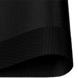 Lumaca Washable Placemats, Set of 6 Placemats Made of 70% PVC and 30% Polyester, Non-Slip, Heat Resistant, for Kitchen Table, Black