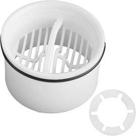 Hair Strainer + Immersion Pipe for Shower Drain Set, Hair Filter Shower Drain, Compatible with Drain Fitting. 6960, 6963, 6961, 6962, Hair Catcher Shower, Replacement Immersion Pipe Hair Catcher