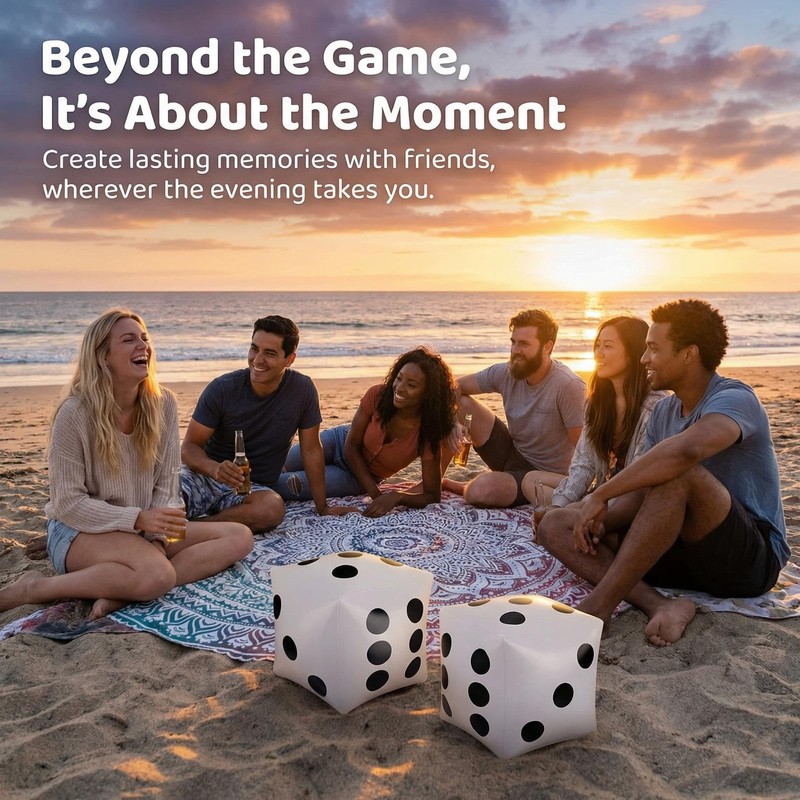 Jumbo Dice 12" Big Giant Beach Ball Jumbo Card Game