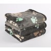 3 Puppy Blankets Super Soft Warm Sleep Mat Grey Print