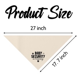 Baby Security Dog in Training Dog Bandana, Beige Pet Dogs Scarf Accessories, Pregnancy Announcement Baby Reveal, Pet Dogs Triangle Scarf, Pets Bandana for Small Medium