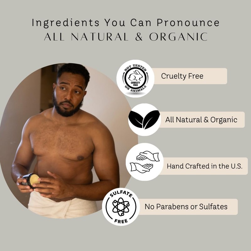 MAN PRIDDY 4 oz Cedar Leather Beard & Body Creme;