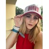 Two Tone Vintage Snapback Hat - Honey - White/Red