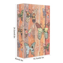 Foreverup Book Safe with Combination Lock, Book Safe, 24 x 15.5 x 5.5 cm, Book Safe with Combination Lock for Office/Home/Gift (Colourful Butterfly)