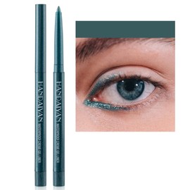ONarisae eyeliner pencil retractable eyeliner creamy pigmented smudge proof eye liner pen shimmer Dark Green