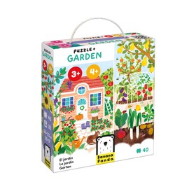 Banana Panda What Grows in The Garden? Puzzle Set for Kids | 40-Piece Puzzle + 32 Tiles + Educational Poster | Nature Learning Toy for Age 3+ | Fruits & Vegetables Game for Preschoolers