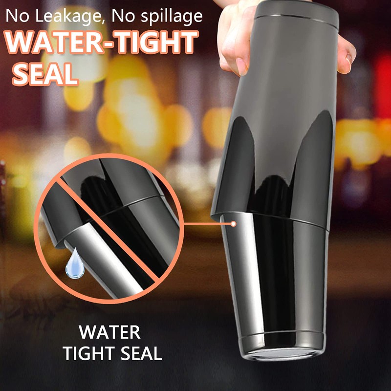 Stainless Steel Cocktail Shaker 2 Piece 18oz Unweighted & 28oz