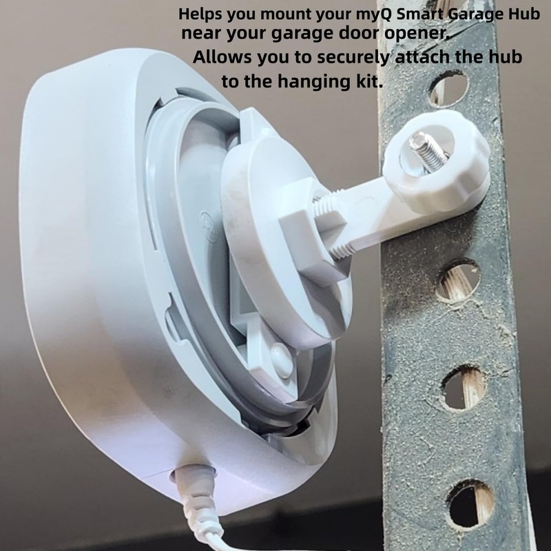 Mounting Bracket for myQ Chamberlain Garage Smart Hub, No Drilling,