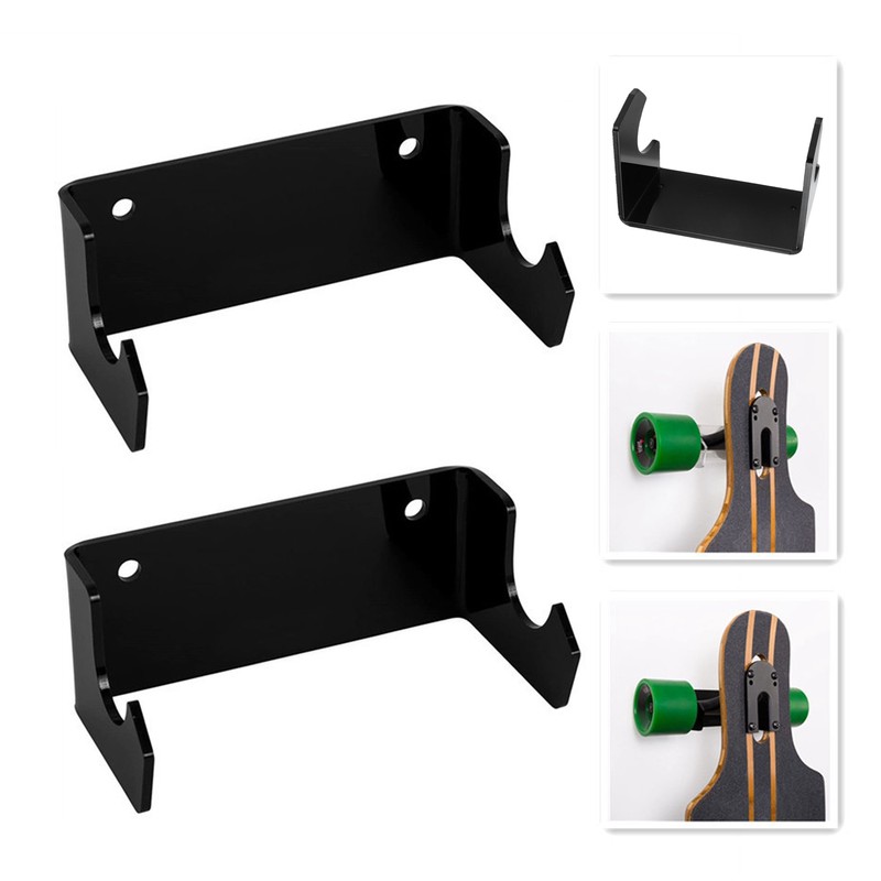 2PCS Long Skateboards Storage Rack Longboard Wall Hanging Holder for
