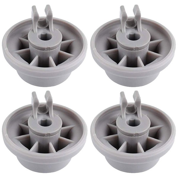 Durable 165314 Dishwasher Lower Rack Wheel by Wadoy - 4pc Exact Fit for Bosch & Ken-more Dishwasher - Replaces 00420198 420198