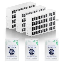 W10311524 AIR1 Refrigerator Air Filter Cartridge Replacement for Whirlpool Kenmore Refrigerator Compatible with Fresh Flow Refrigerator Air Filter, 3 Pack, White