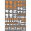 High Cue Parts JPN Decal 01 Orange 1 Pack Plastic