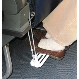 Airplane Travel Footrest, Portable, carryon Foot Rest Offers Economy Class Comfort for Legs and feet. Height Adjustable. Helps Prevent Leg Cramps, Swelling and Back Problems on Long Flights.