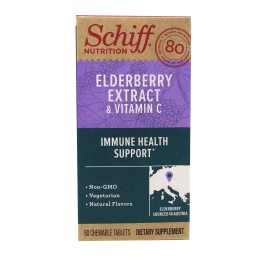 Schiff Nutrition Elderberry Extract & Vitamin C Tablets 60Ct (Pack of 3)