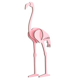 Little & Wood: Woodlet: Medium - Flamingo - Pink, 3D Wooden Kit-Set, Bird Puzzle, Easy Assembly, Pop Build Fun, Sustainably Sourced Wood, Ages 6+