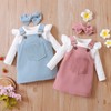 Kupretty Newborn Baby Girl Fall Clothes Ruffle Long Sleeve Ribbed