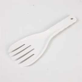 1 Pc White Jumbo Large Plastic Rice Paddle Spatula Scoop Fork-Like, Serving Spoons，Rice and Potato Servers, 10.63" (27 cm) Long