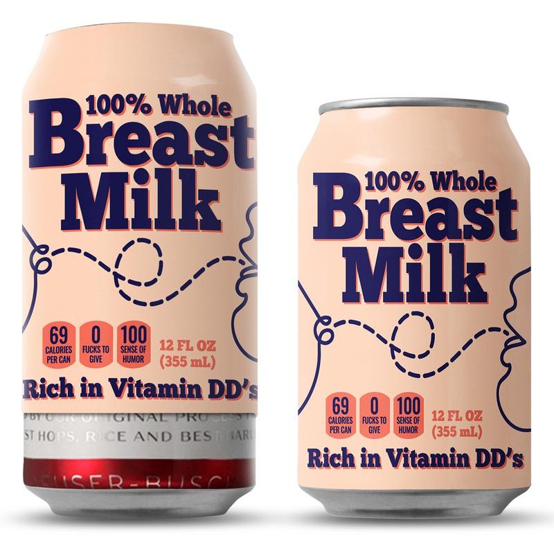 Milk Beersy Silicone Can Cover Sleeve - Size: Traditional Foam