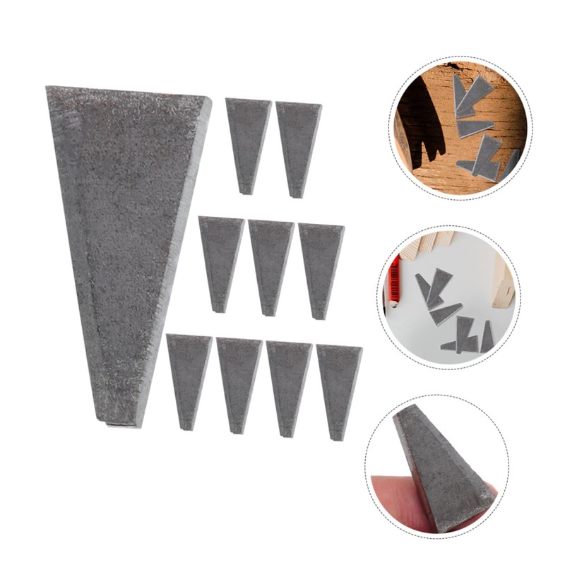 Mipcase 10Pcs Carbon Steel Axe Wedge Sturdy Fixing Tool for