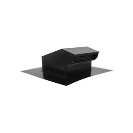 RDP Rooftop Exhaust Vent Cap with Damper (6 Inch, Black)