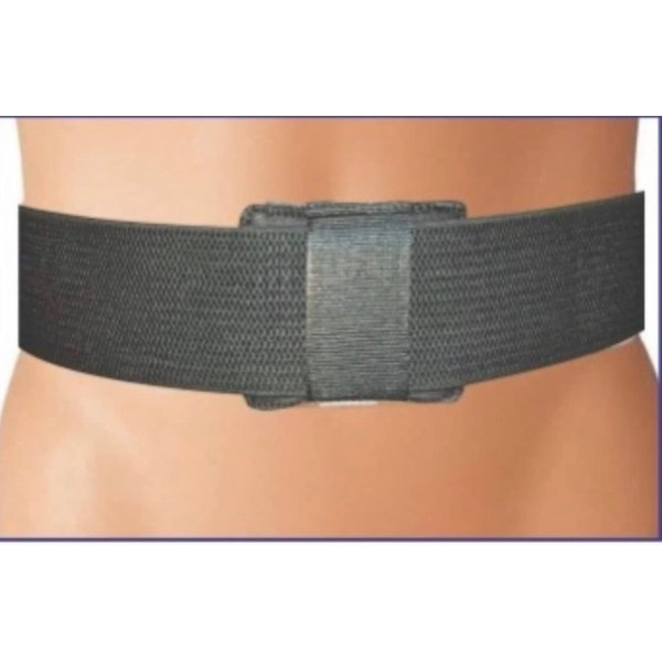 LJC Umbilical Hernia Support Belt Abdominal Navel Truss One Removeable Cushion Pad UK (L 34-38 inches), Black