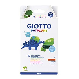 GIOTTO Patplume Soft Modelling Clay, 18 Assorted Colours, 20g, Vegetable Based Formula, Super Washable, Ideal for Children, Parties and Schools