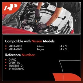 A-Premium - Bujías de iridio dobles compatibles con Nissan Altima 2013-2018, Rogue 2014-2020, 2.5L, paquete de 4