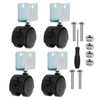PATIKIL 2" Swivel Caster with 1" U Bracket, 4 Pack
