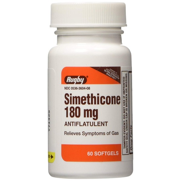 Simethicone 180mg Softgels Anti-Gas (Compare to Phazyme Ultra Strength) 60ct by Rugby