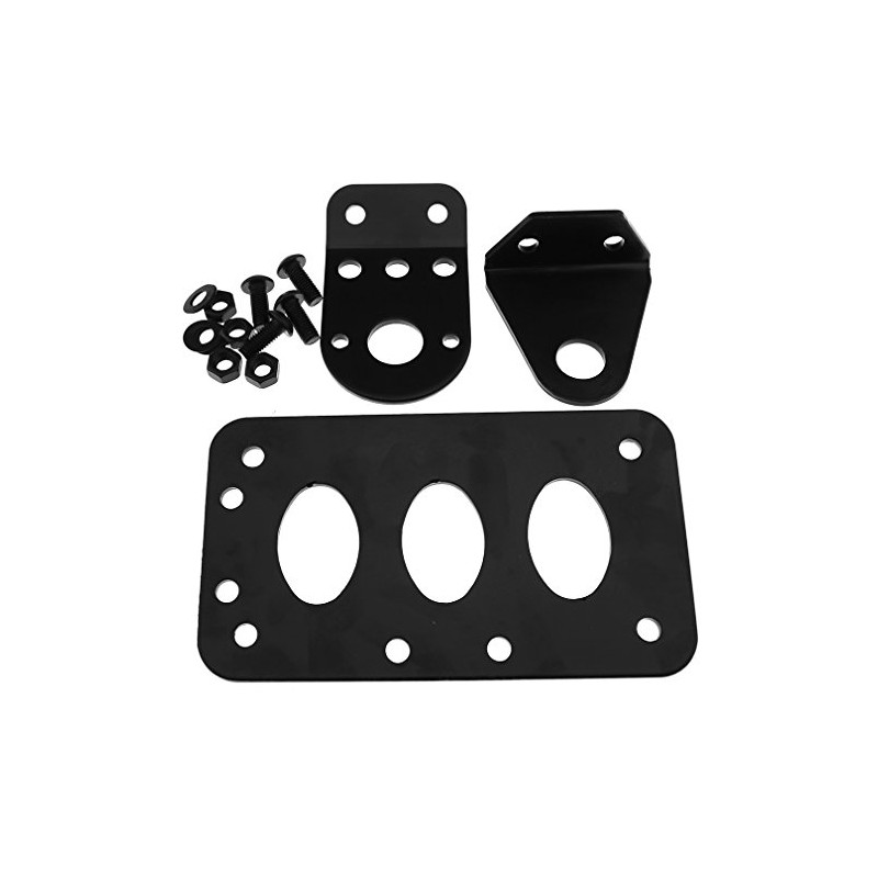 OTOTEC Moto Side Mount Tail Light License Plate Bracket Iron