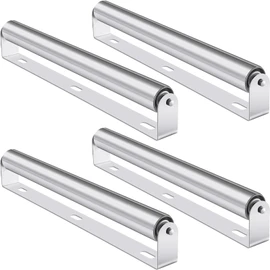 Therwen Boat Trailer Rollers with Brackets, 10'' Long, Silver, Pack of 4