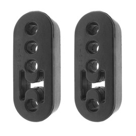 2 Pcs Exhaust Rubber 4 Holes Car Exhaust Hanger Black Exhaust Pipe Hanger for the Cars Silencer Most Cars Truck Van