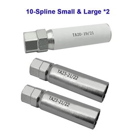 Zieichy 2pcs TA23-21/22 & 1pcs TA20-19/21 Lug Nut Tool Keys 10-Spline (Car/Truck)